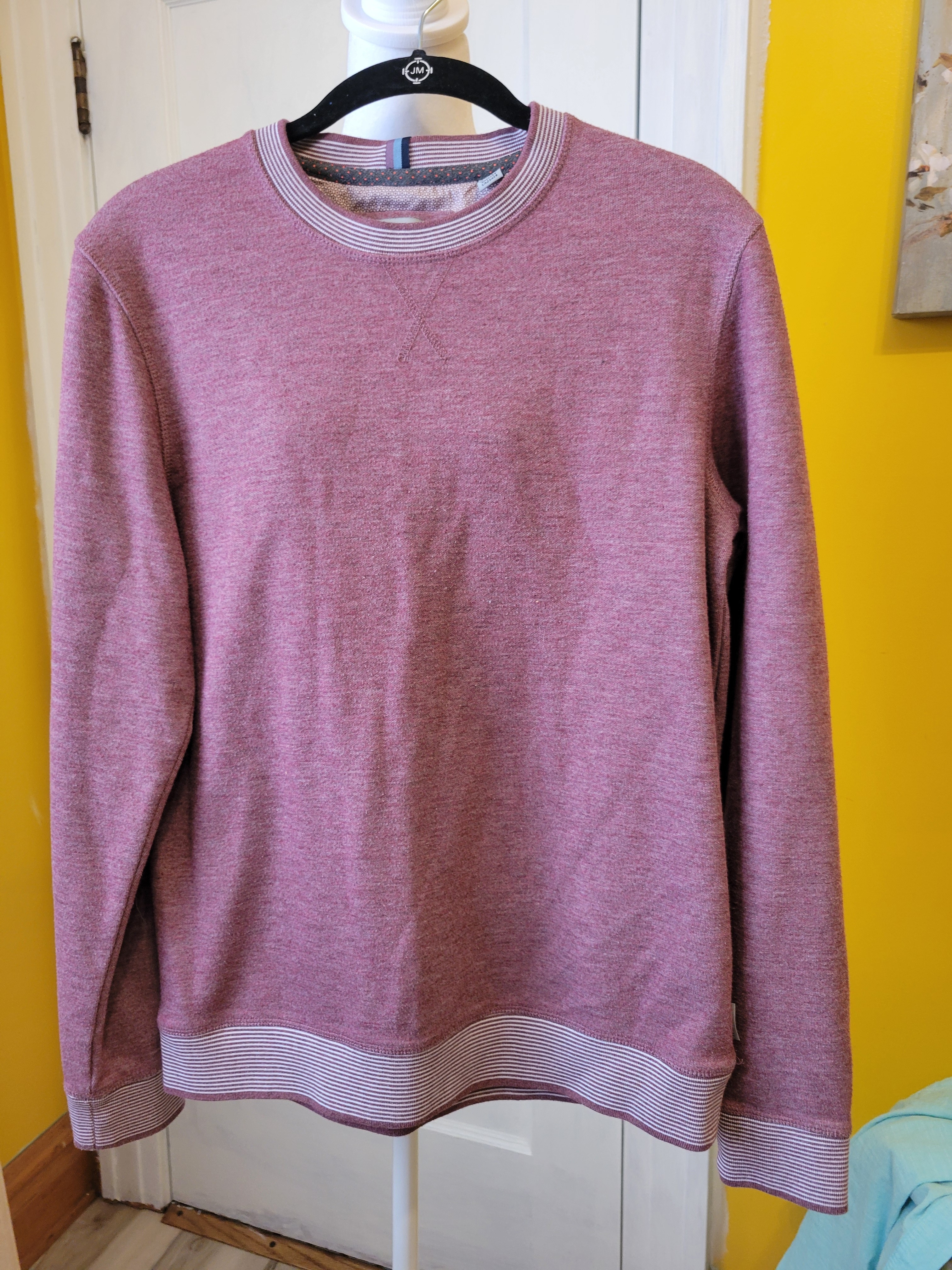 Ted Baker Men's Crewneck Sweater In Dusty Rose Ptp 19"